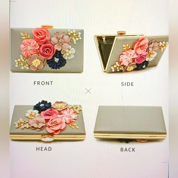 NWT! Floral Clutch Purse - Picture 3 of 3